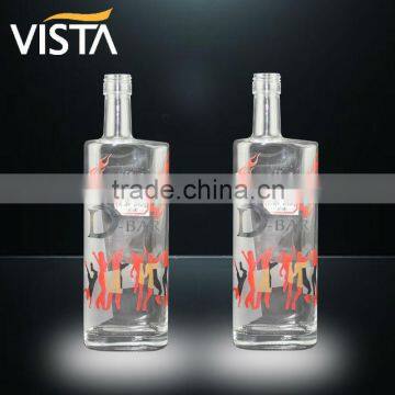 750ml special frosted glass liquor bottles