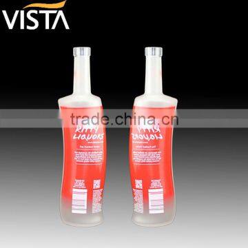 Frosted printing fashion liquor glass bottle