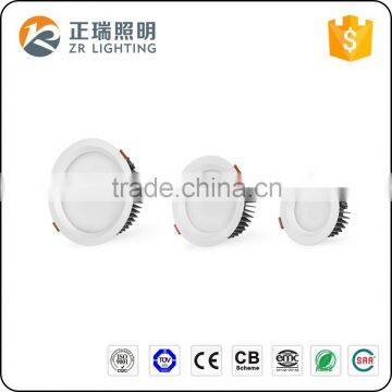 Die Casting Aluminum Housing Material Dimmable Antiglare 12W 24W 36W Bridgelux Chip SMD LED Downlight