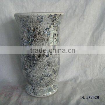 MOSAIC GLASS VASE IN D14.5 X H 25CM