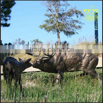 Outdoor landscape sculpture bronze deer sculpture all kinds of animal sculpture