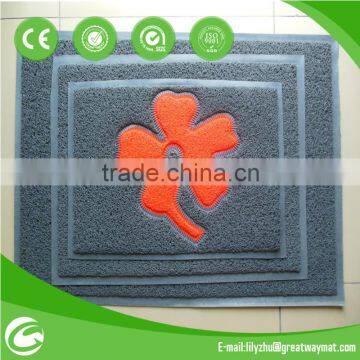 single flower pvc door mat