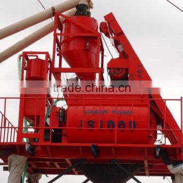 Horizontal twin -shaft concrete mixer machine concrete mixer JS1000 for sale from Zhirui