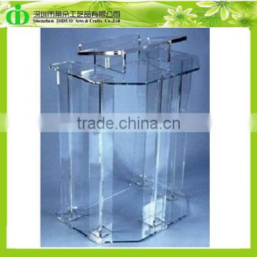 DDL-0017 Hot Sell Clear Plastic Podium, Acrylic Podium Stand, Acrylic Valet Podium