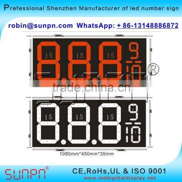 Miami FL USA Led Digital Gas Price Display 8.88 9 & 8.88 9/10 (15 Inch ) R/W/Y/W/B Color photo-4