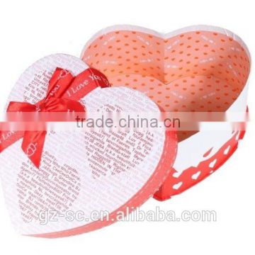 2015 hot sale heart shape jewelry box watch jewellery paper gift box