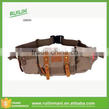 Vintage Best Khaki Mens Canvas Waist Bag Promotional Fanny Pack 2015 photo-2