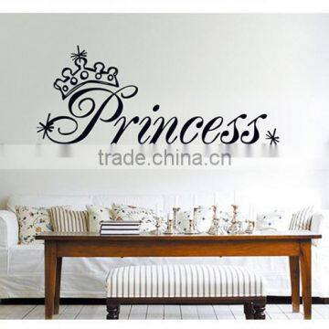 Fashion Girl Princess decor vinyl word stickers for walls