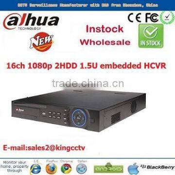 dahua DH-HCVR5216L-V2 Tribrid HDCVI&Analog&IP 1.5U DVR 2HDD 1080p embedded realtime HDCVI DVR 16CH hdcvi cctv dvr