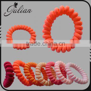 Discount Telephone Wire Ponytail Fabric Telephone Wire Hair Band Wrapped Cloth Design Ponytail Holder Elastic Phone FHHTA0007-3