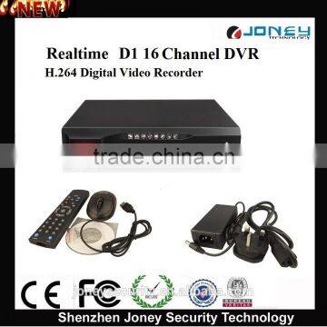 D1 DVR Stand alone Network h.264 standalone 16 channel dvr with CMS