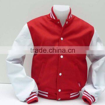 fleece polyester baseball jacket/sports jacket Paypal accepted