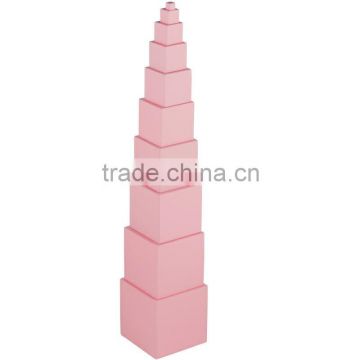 Italy gonzagrredi style educational toys of montessori pink tower