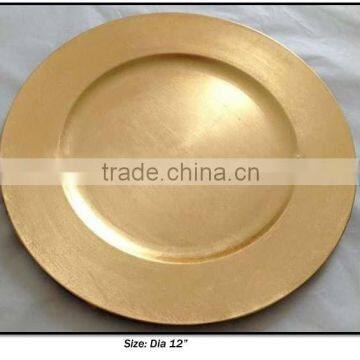 Gold charger plate for wedding table decoration