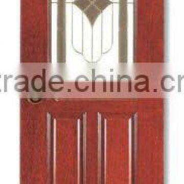 wooden glass door