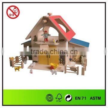 assembly high quality wooden farm for kids