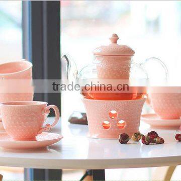 Good Quality Creative Customized Pure Color Bone China Ceramics Tea Set photo-2