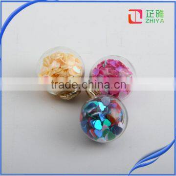 Aros double pearl Rhinestone crystal earrings for women Crystal gold stud earrings jewelry accessary
