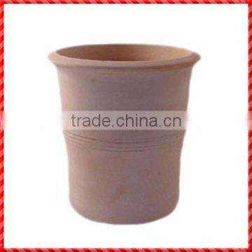 Simple handmade terracotta decorative tall planters