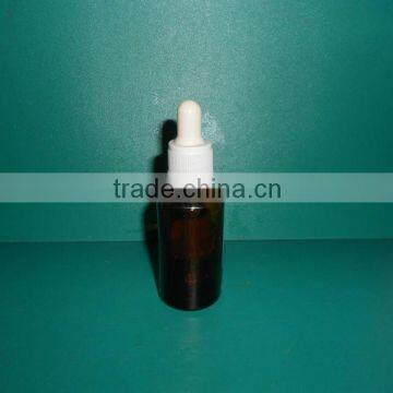 20ml amber glass eye drop bottle with glass pipette