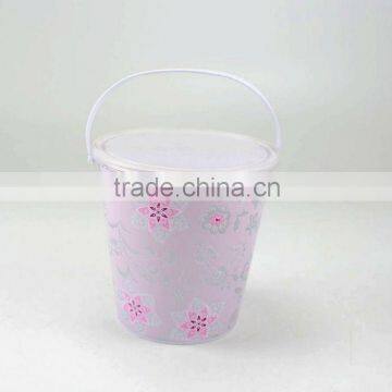 plastic flower design bucket