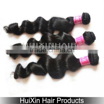 Virgin hair unprocessed beauty salon hair products loose curl hair weave