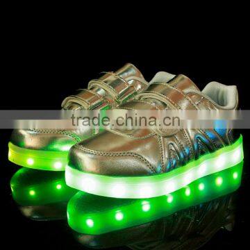 2016 Hot Selling LED Light Shoes 7 Color Changing Girl Shoe Kids Light Up Shoes
