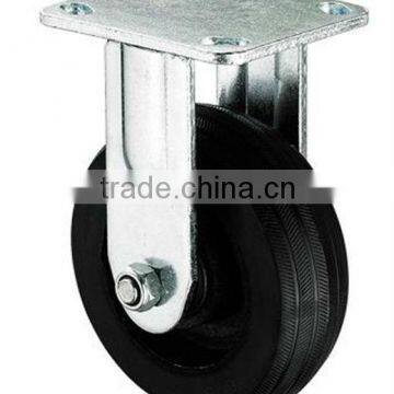 Heavy Duty Iron Core Rubber Style A Caster Wheel With Fixed