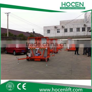 Adjustable Double Mast Electric Hydraulic Mobile Aerial Maintenance Lifting Platform Price