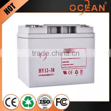 Electronic imported 12V new style 38ah 12v battery