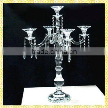 Handmade Exquisite Tall Crystal Candelabra Centerpiece Wedding Party Decor For Table Top