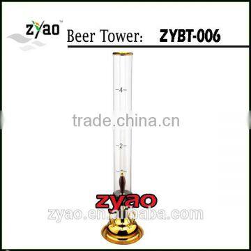 nice design golden base copper beer tower made in china