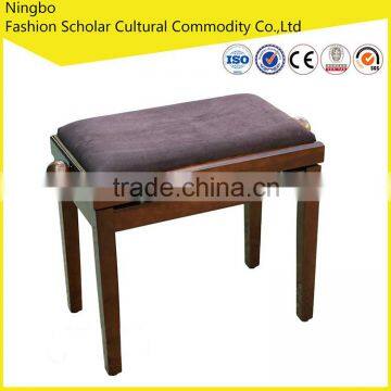 2015 Brown piano bench with black cushion from Zhejiang