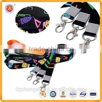 with custom Logo Conference Badge Custom Holder Lanyard with Metal Buckle