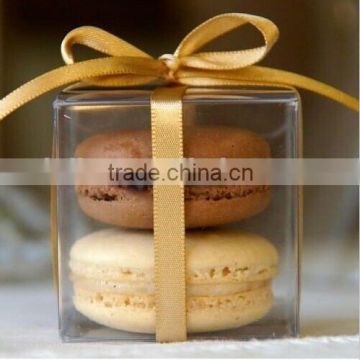 customized macarons box pvc clear packaging