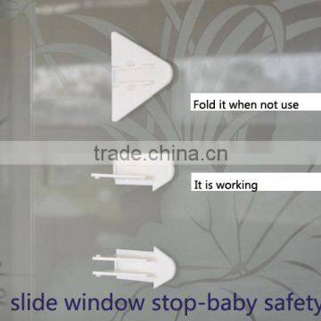 Baby safety slide window stopper