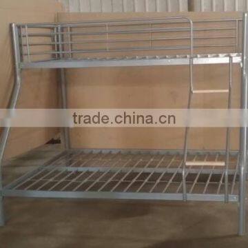 China supplier metal frame bunk beds with wooden step in UK market triple metal bunk bed