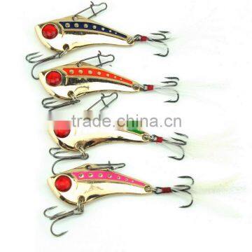 metal Lure fishing bait spoon lures 15g fishing lure Gold color fishing tackle 6# hook