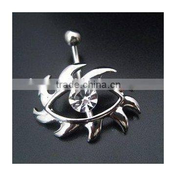 316l elegant zircon wheel geer belly piercing jewelry