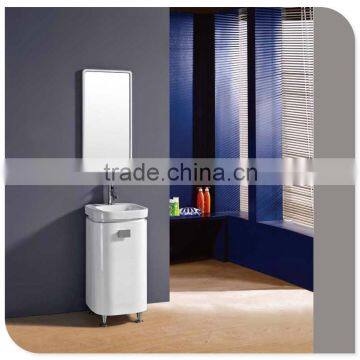China Manufacture Simple Designs Commercial Pvc Material 12 / 24 Inch I Shape Slim Bathroom Vanity for Wholesale Only