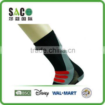 Red Three Stripes Red Well Crib Pattern Black Nylon Sport Socks