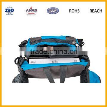 Fashionable Multilayer Nylon Material Cycling Zipper Waist Bag With Small Pocket for Mobile Phone photo-4