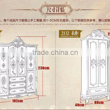 2016 European Style Luxury Wardrobe Closet Italian Closet Wooden photo-6