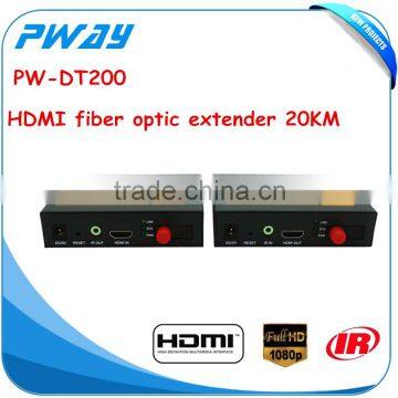 Pinwei PW-DT200 transmitting distance upto 20KM HDMI fiber optic extender with IR