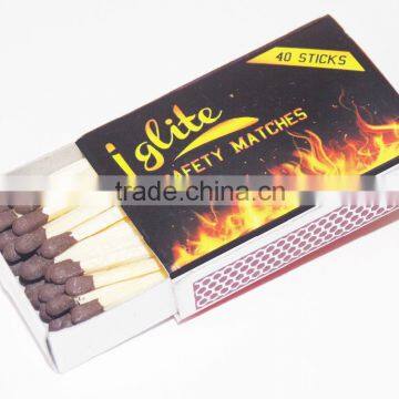 Cardboard Matchboxes with Carbonized Splints