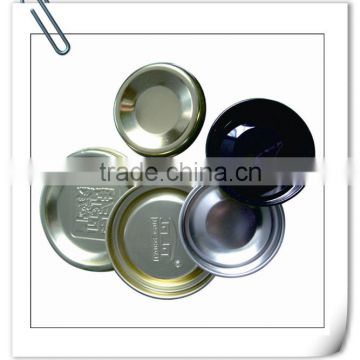 Metal stretch lids with logo embossed