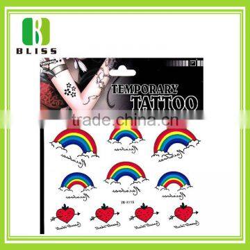 3D colorful diamond design hands decor jwelleries sticker ring temporary tattoo