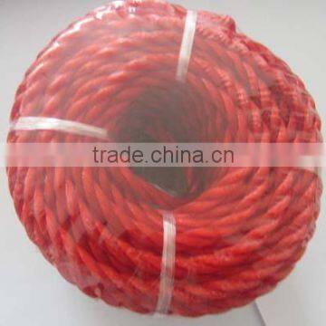 3 strand color twisted rope nylon or polyester or pp rope