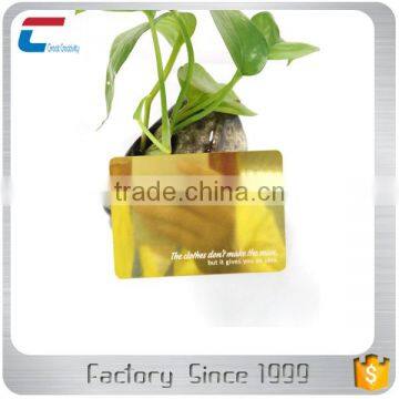 Customzied printed shining golden mirror metal cards