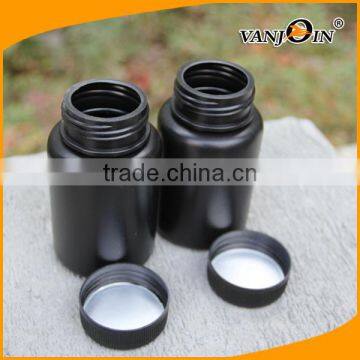 Round Black 120ml HDPE Plastic Pharmacy Containers Bottle photo-6